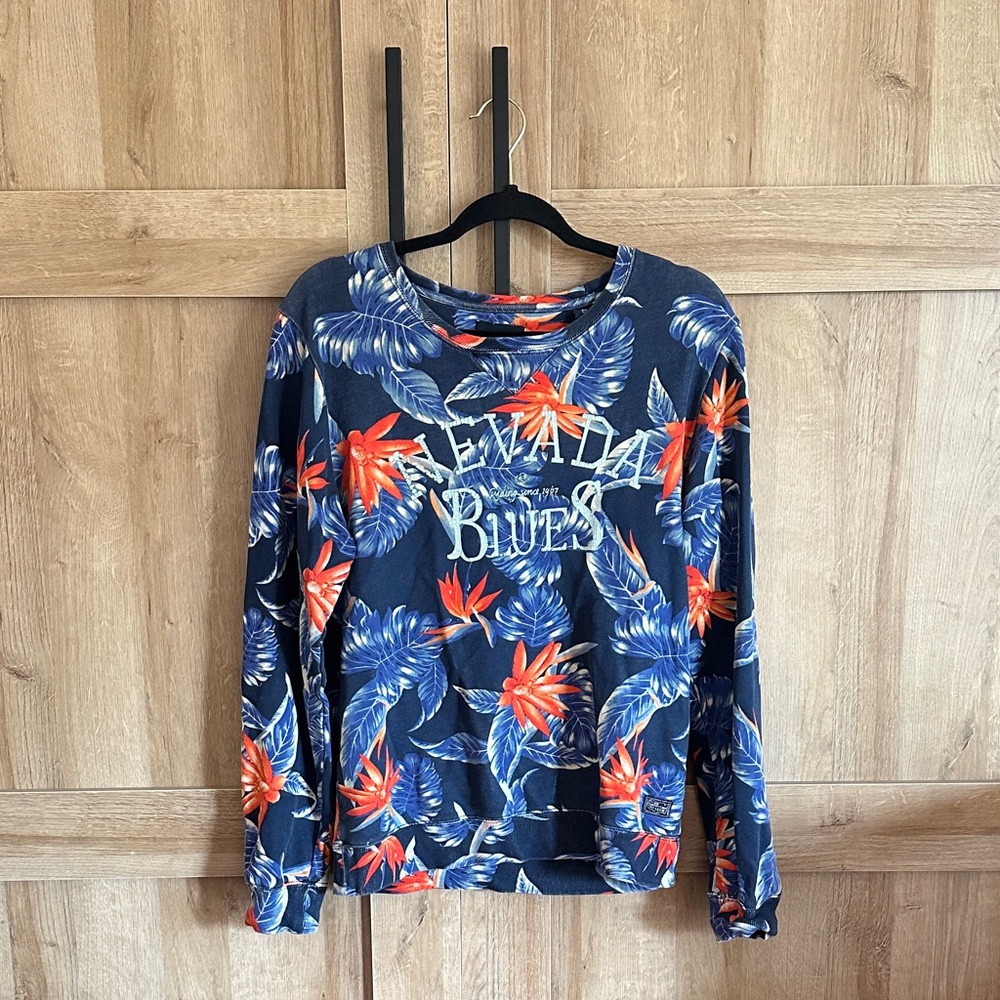 Vintage Scotch & Soda Navy Floral Long Sleeve Shirt